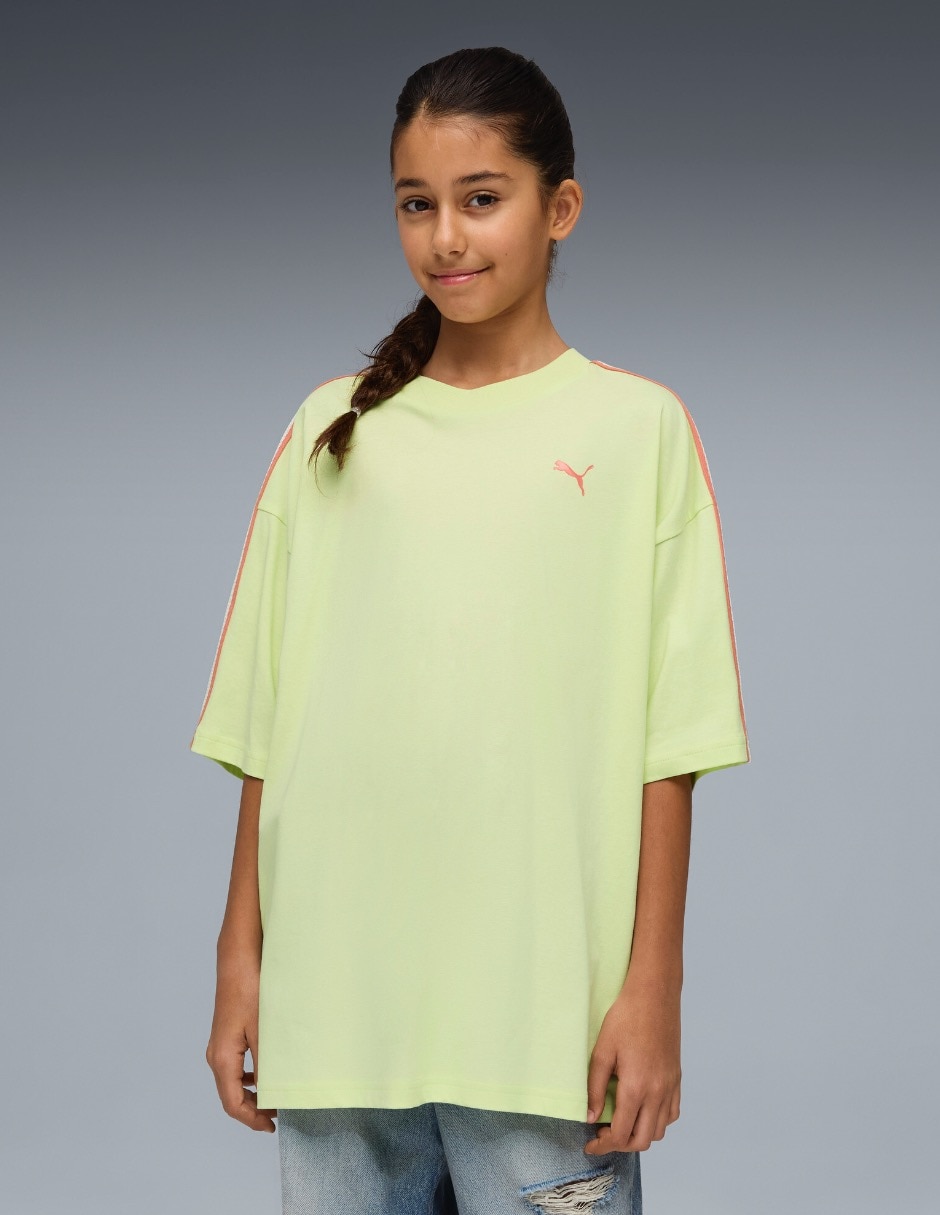 Playera luminous cloud oversized graphic tee g manga corta para niña