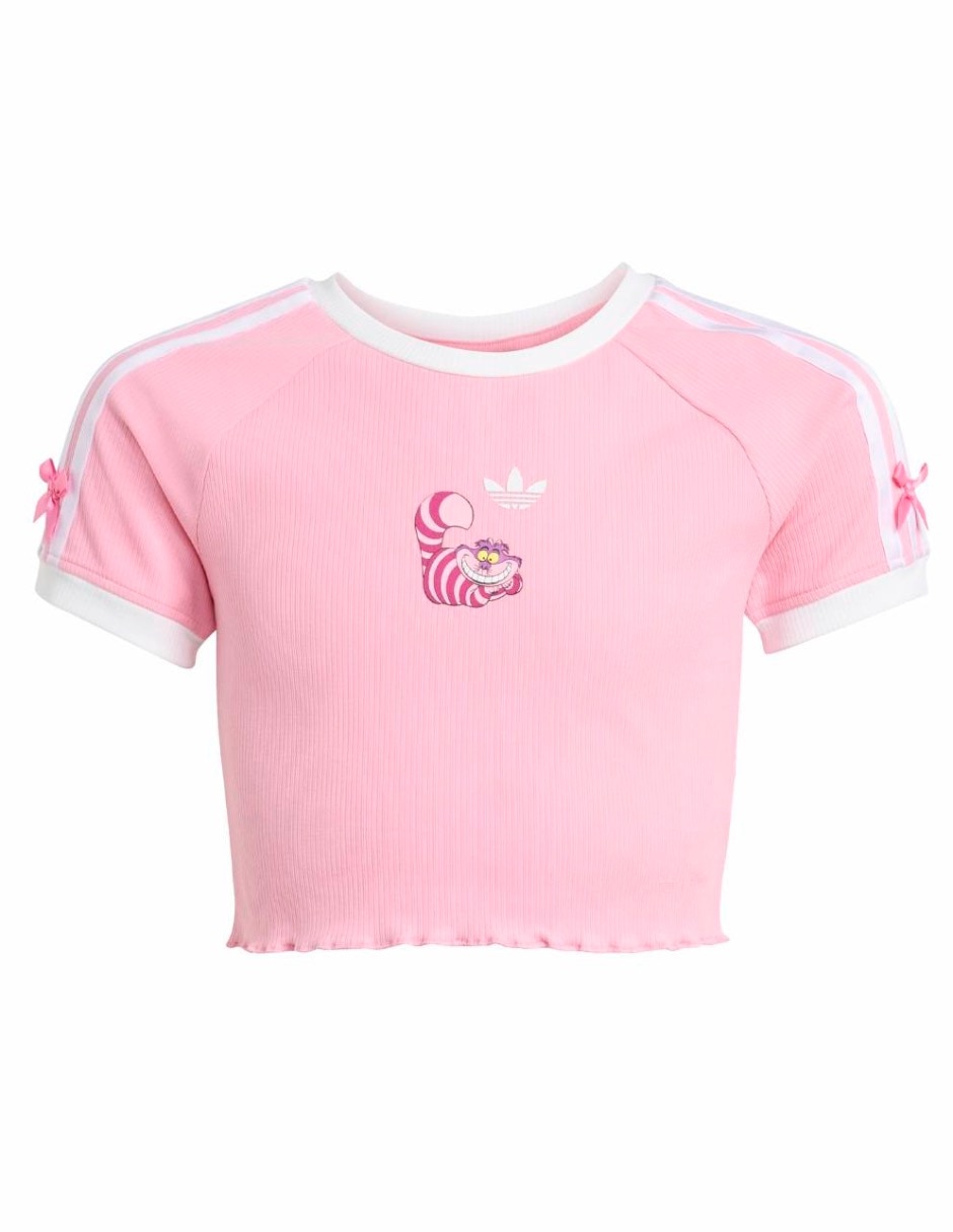 Playera adidas originals slim crop t manga corta para niño