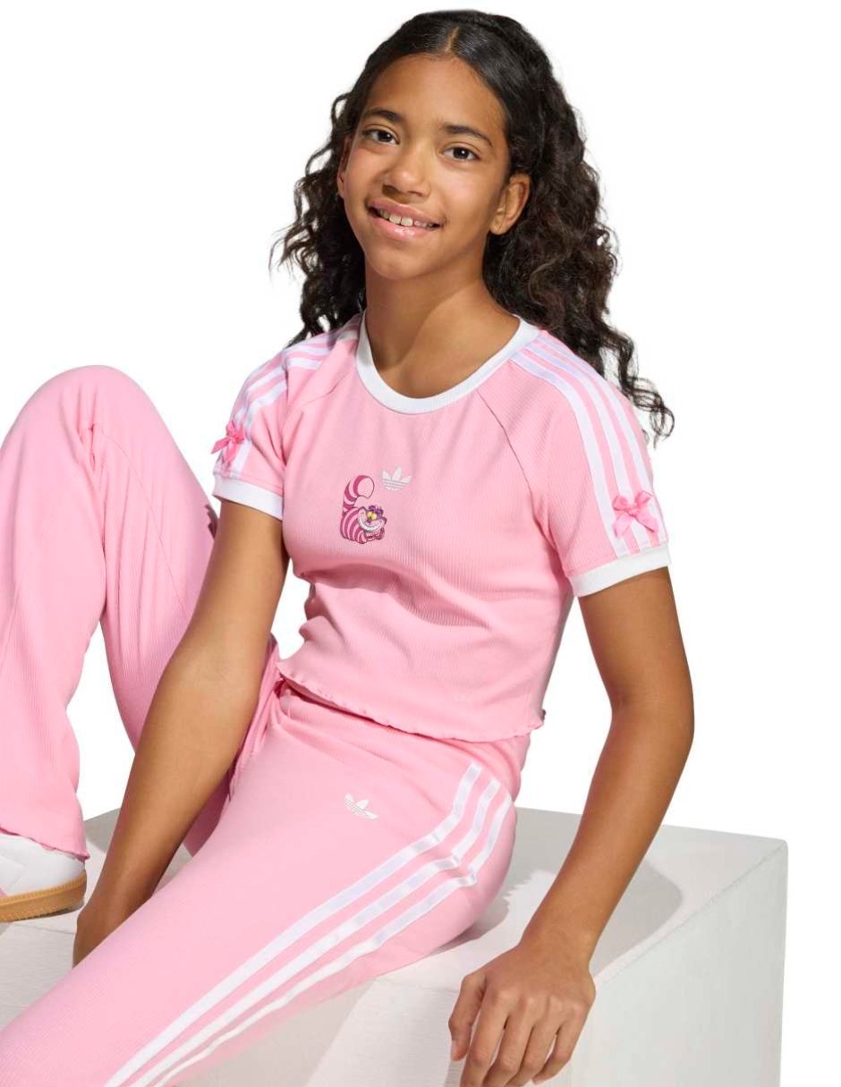 Playera adidas originals slim crop t manga corta para niño