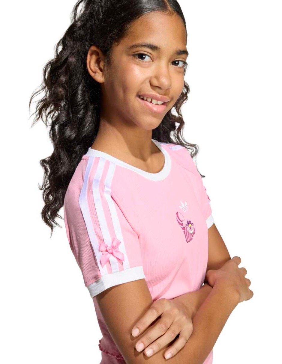 Playera adidas originals slim crop t manga corta para niño
