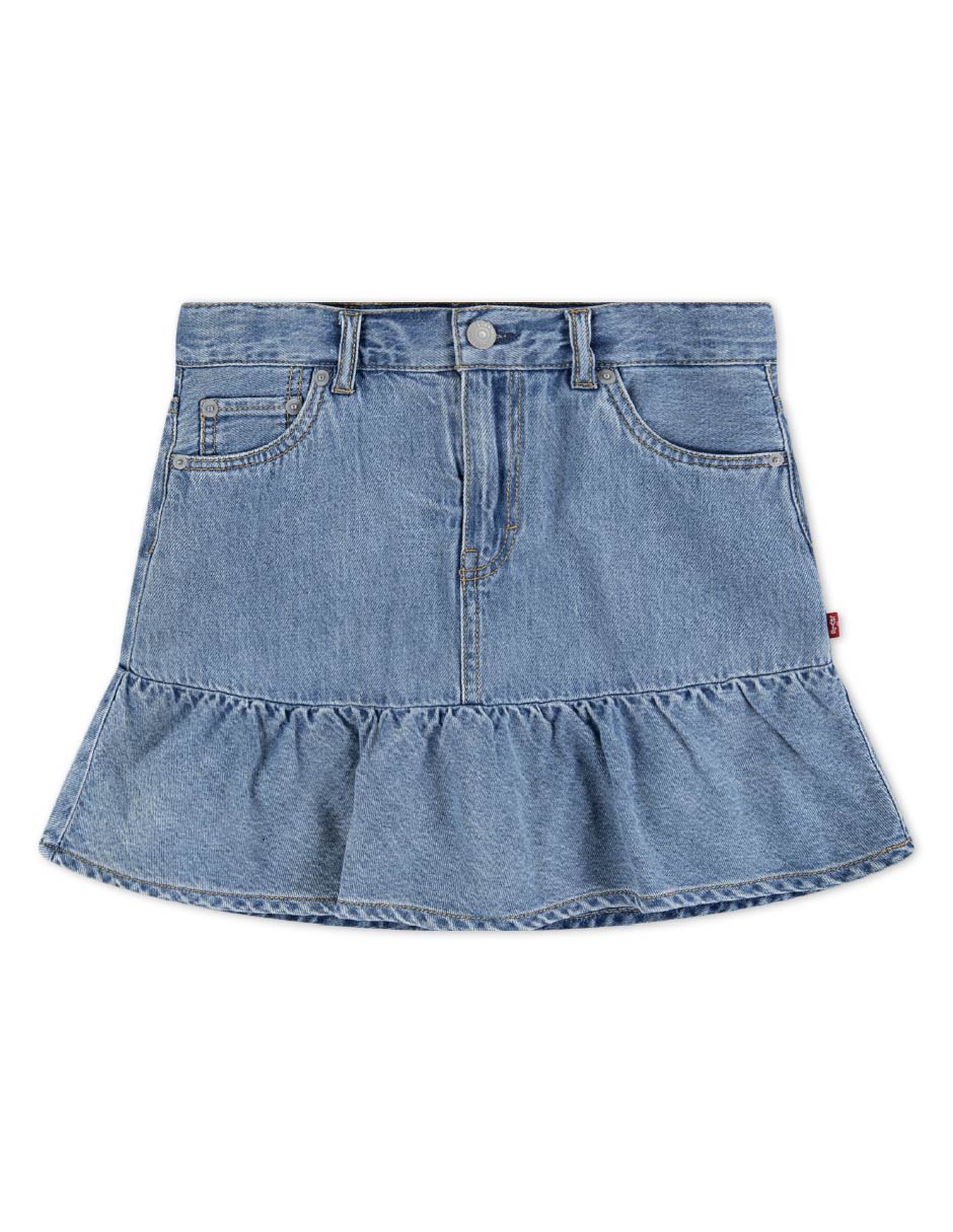 Falda Levi's de mezclilla para niña
