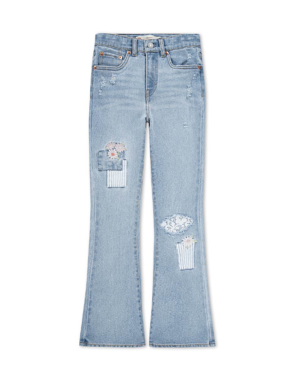 Jeans flare Levi's lavado claro para niña