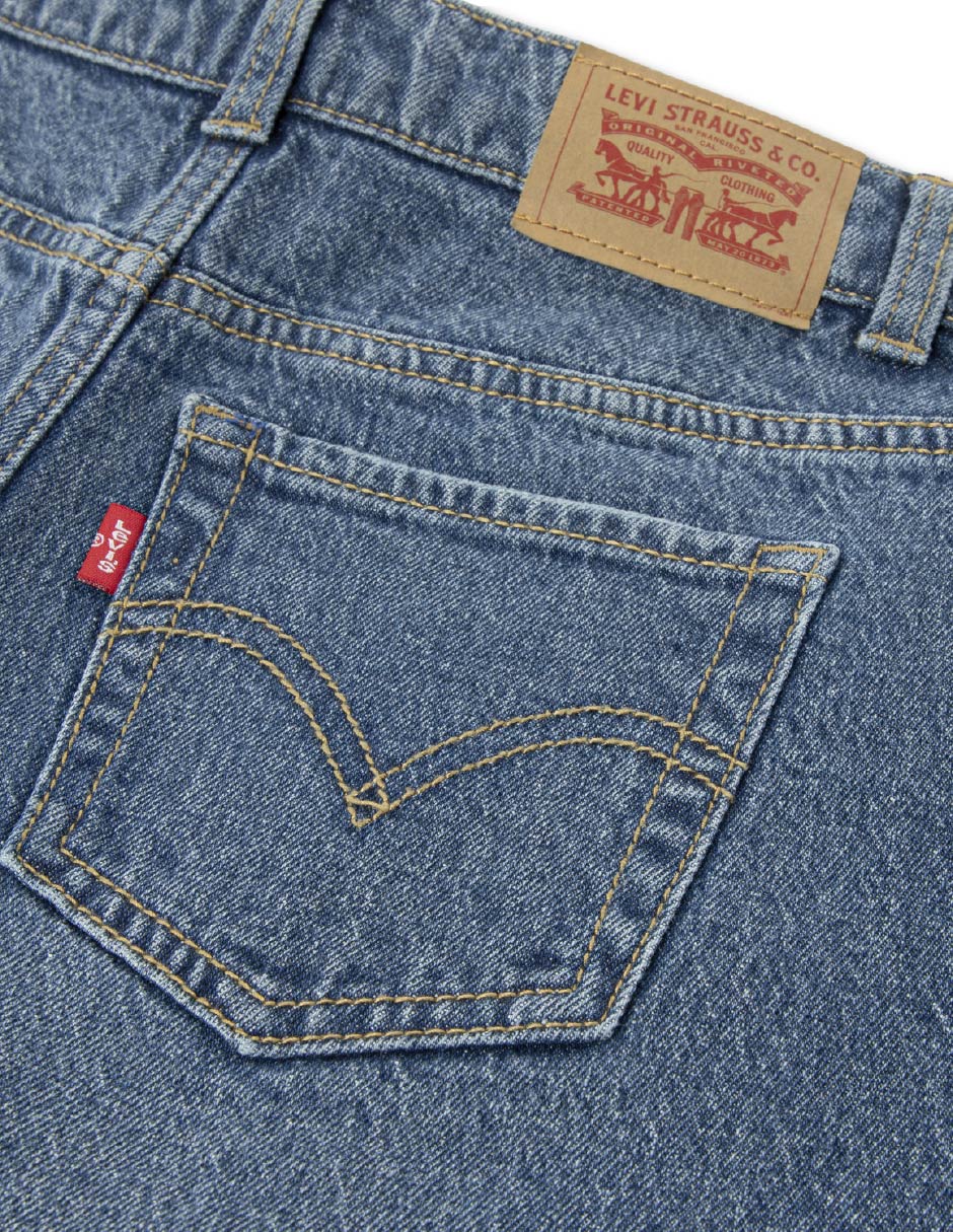 Jeans baggy Levi's lavado obscuro para niña
