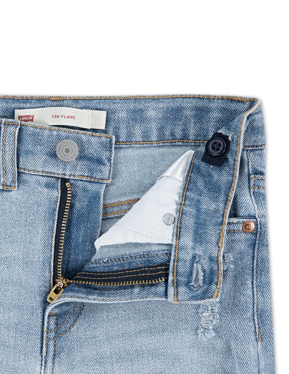 Jeans flare levi's 726 lavado medio para niña