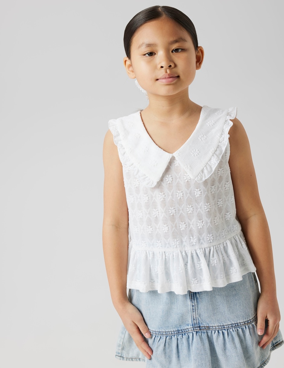 Blusa 13243363 bordado s/manga