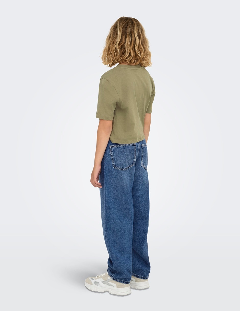 Jeans straight lavado denim para niña 6