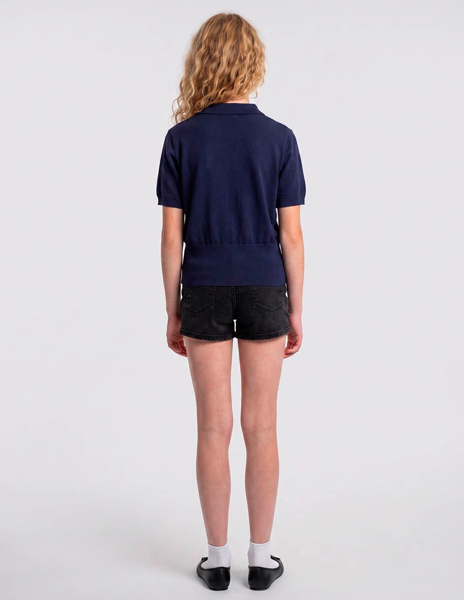 Playera tipo polo para niña 5
