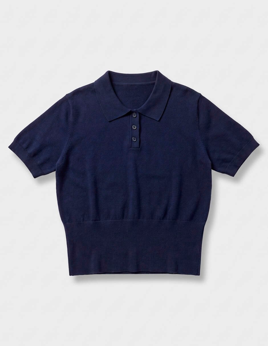 Playera tipo polo para niña