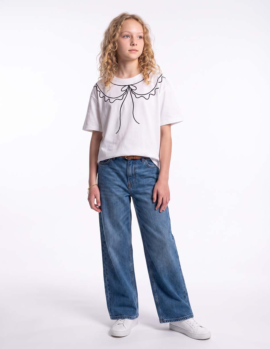 Playera manga corta para niña