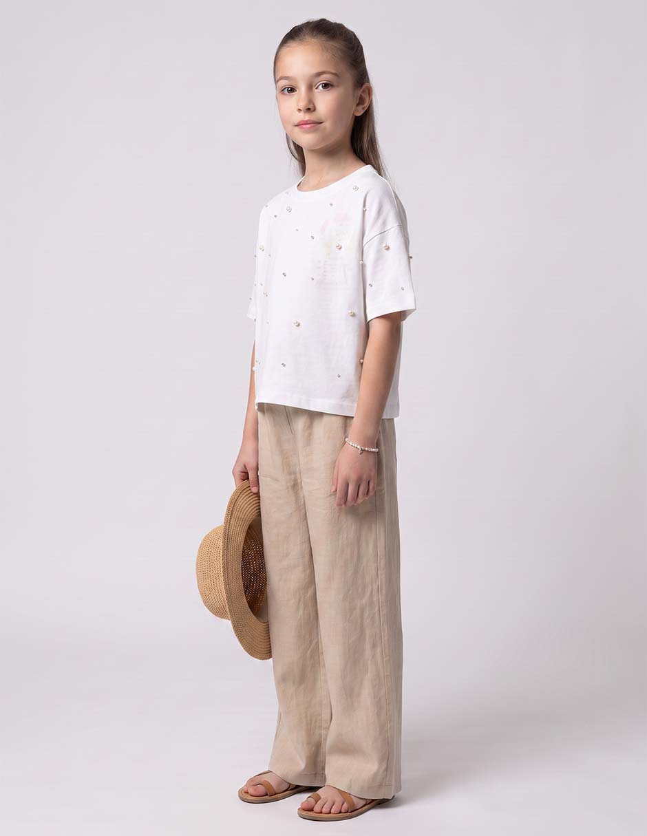 Playera manga corta para niña