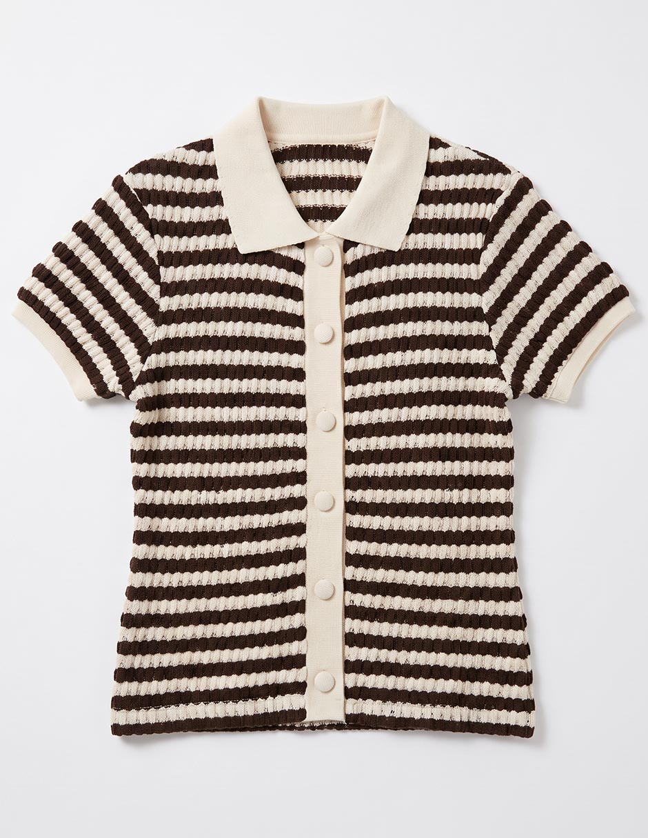 Playera tipo polo de algodón para niña 2