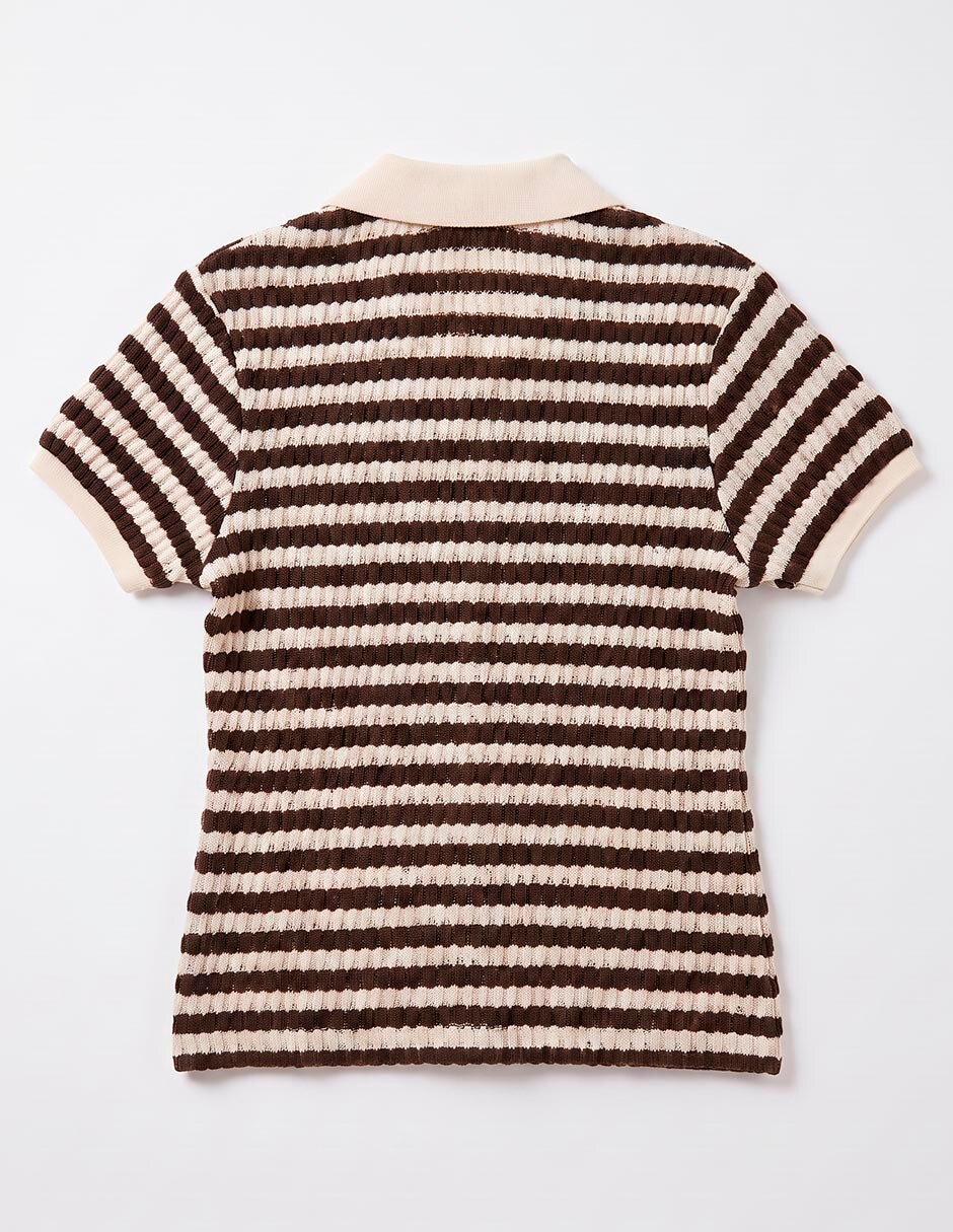 Playera tipo polo de algodón para niña 3