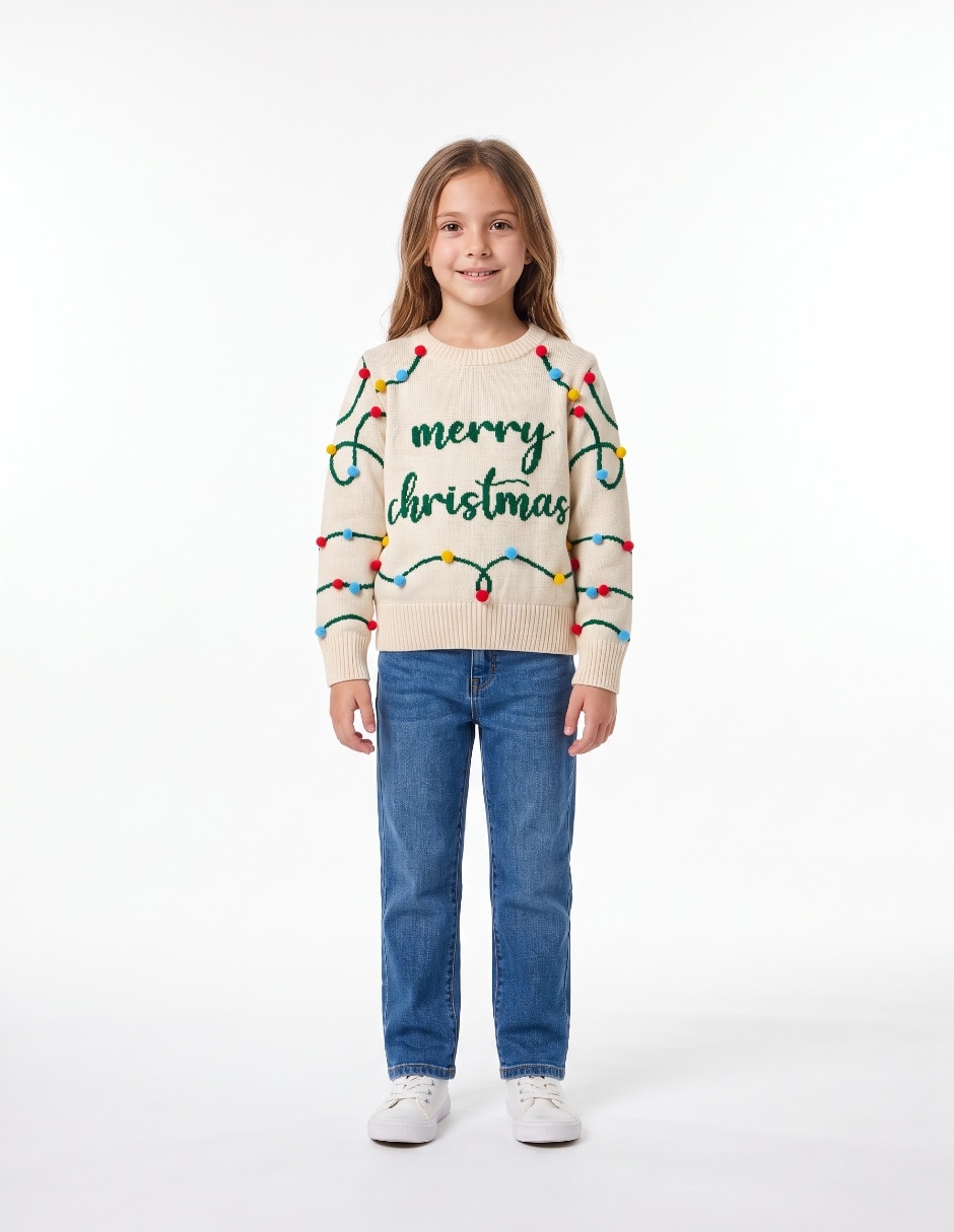 Suéter navideño para niña