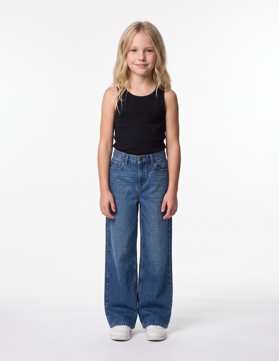 Jeans amplio para niña Jeans amplio para niña