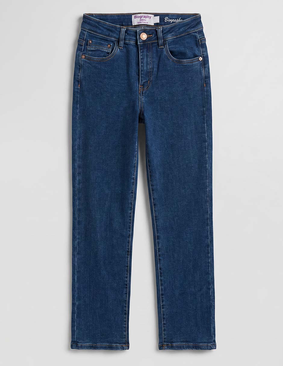 Jeans slim lavado medio para niña 2