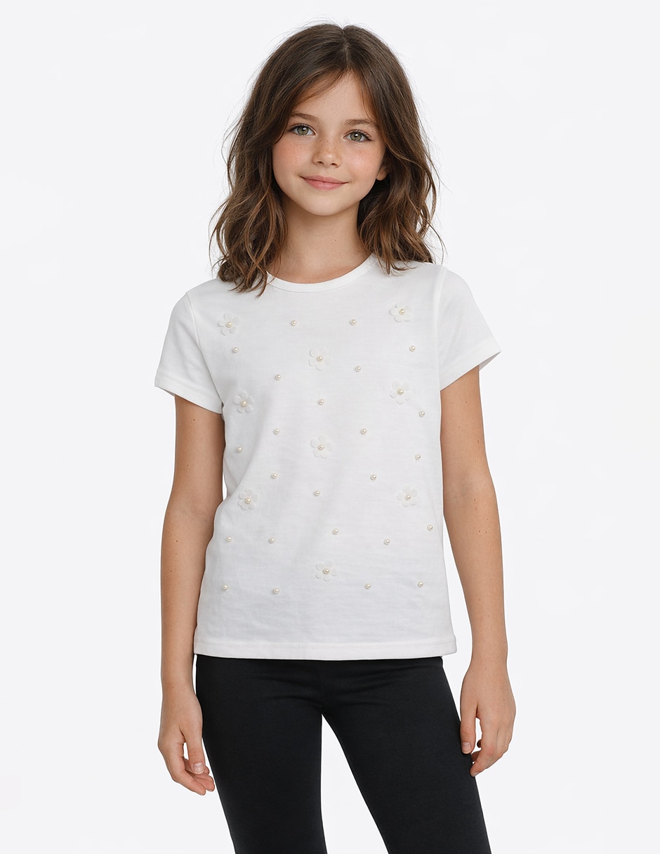 Playera playera manga corta para niña