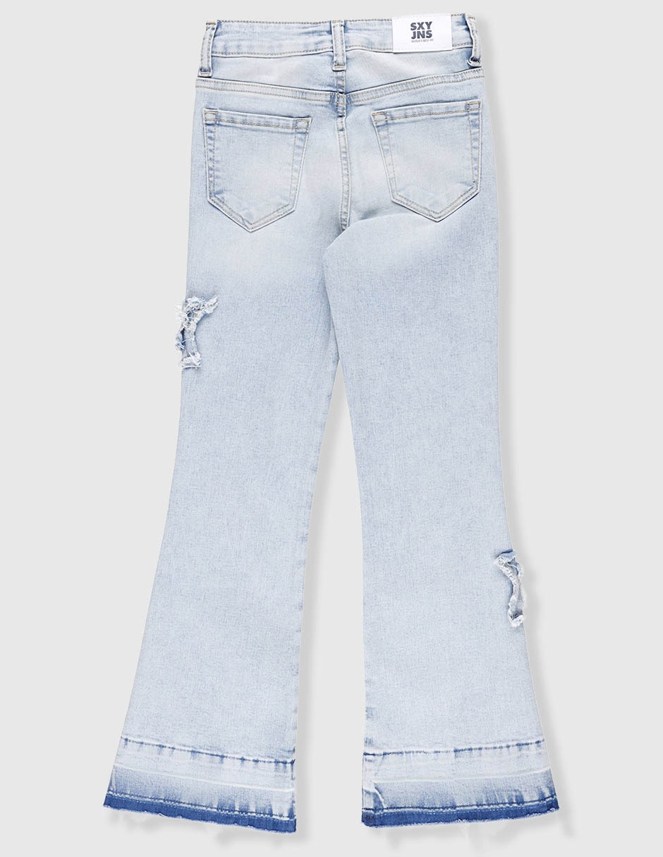 Jeans campana deslavado para niña 3