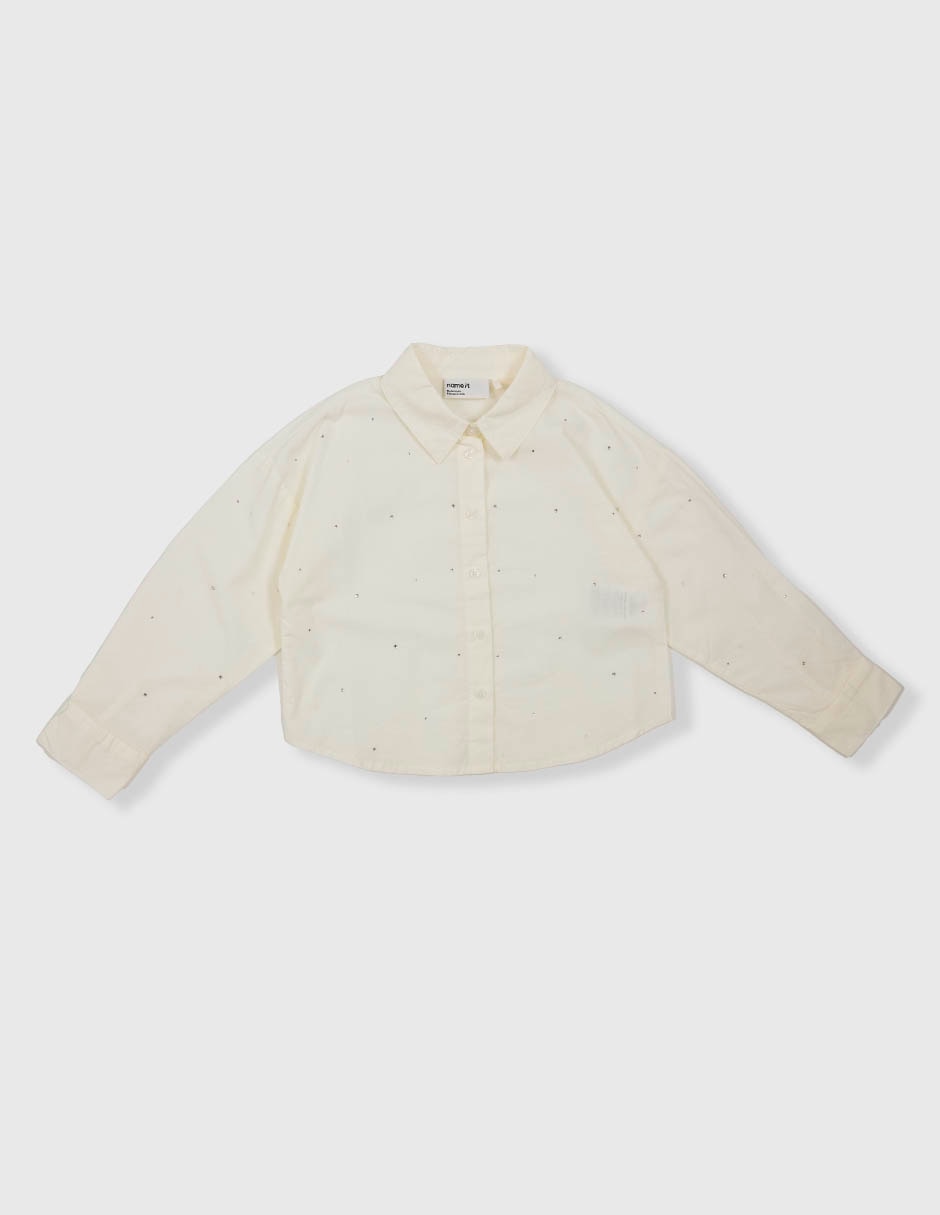 Camisa casual SS26 de algodón manga larga para mujer