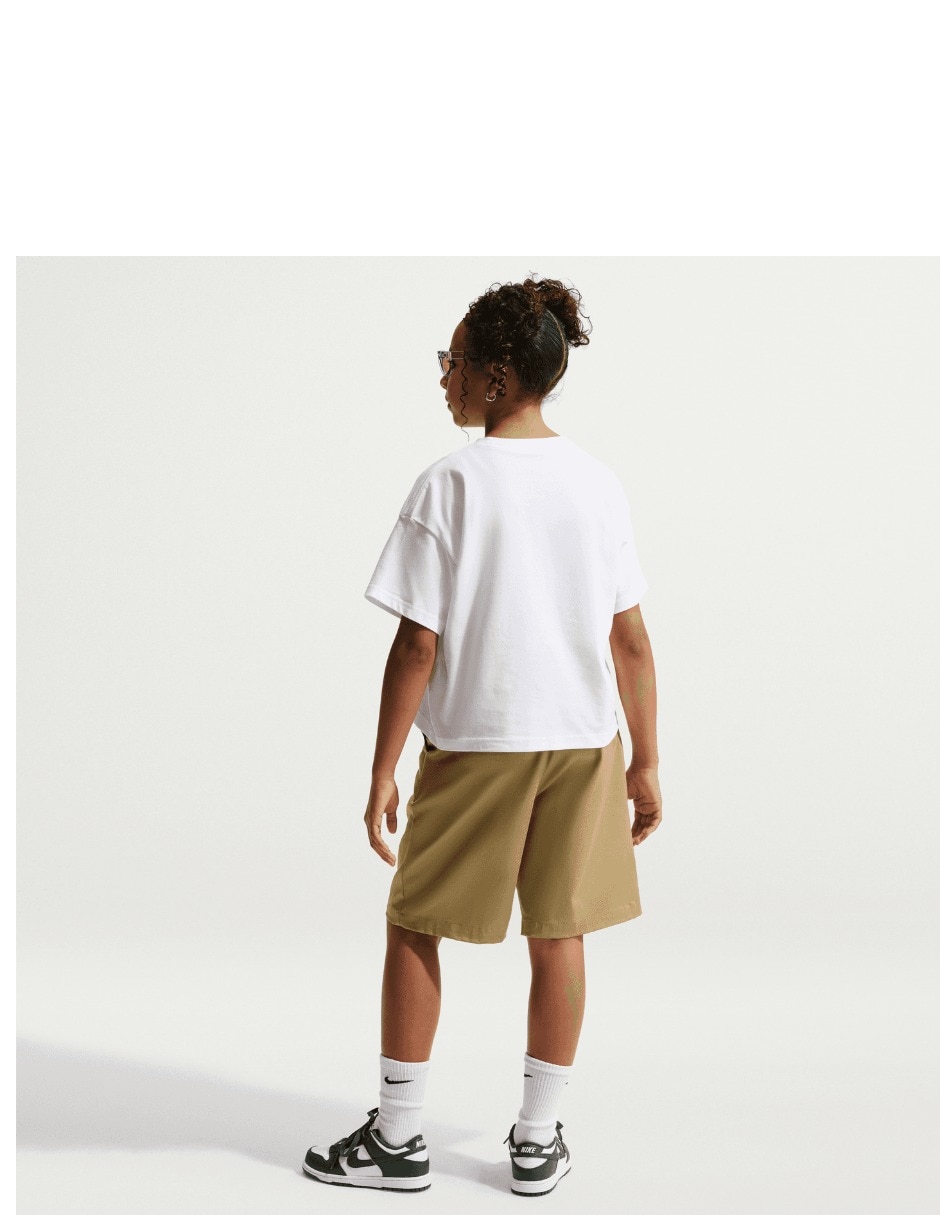 Playera nike g nsw tee oc boxy camp manga corta para niño