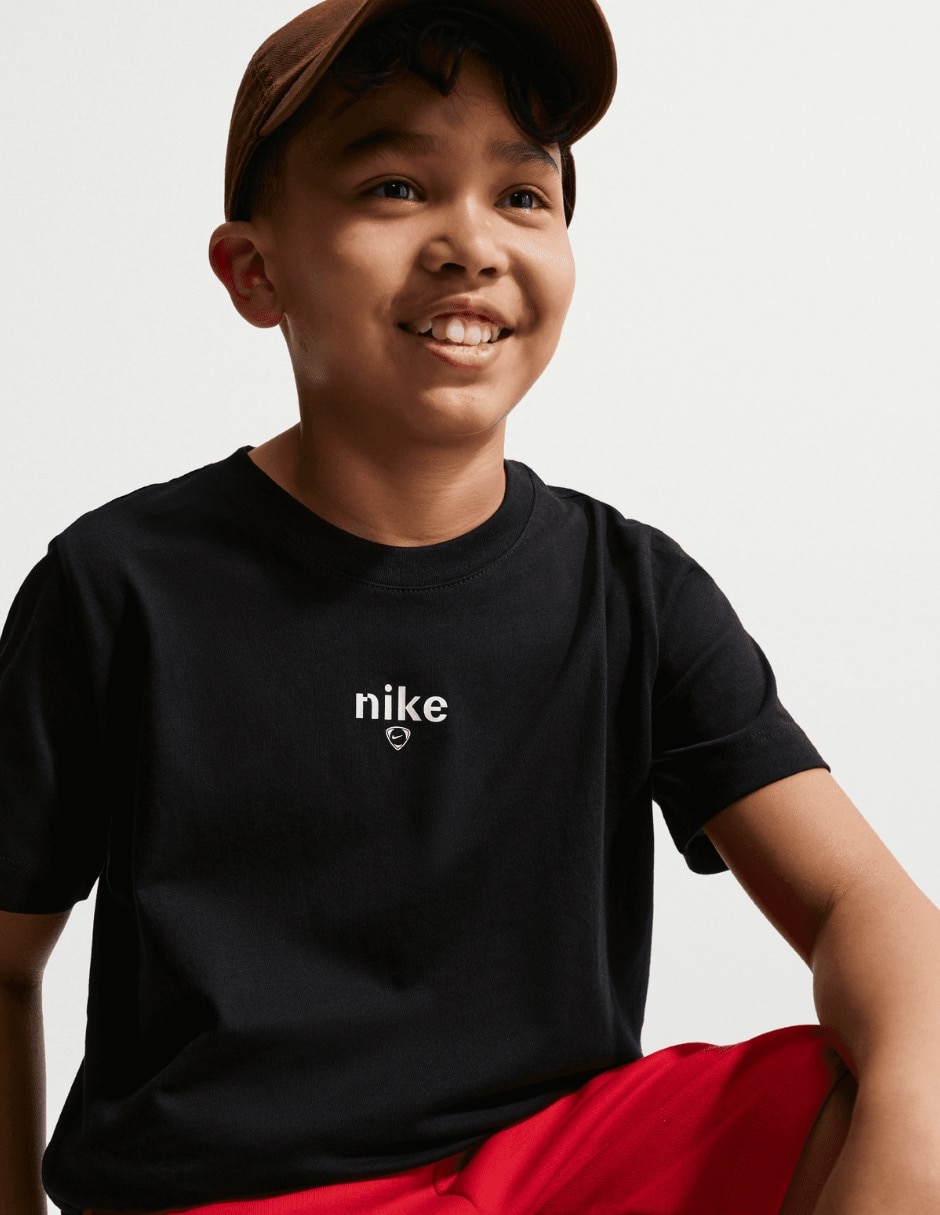 Playera nike k nk tee blur gfb manga corta para niño