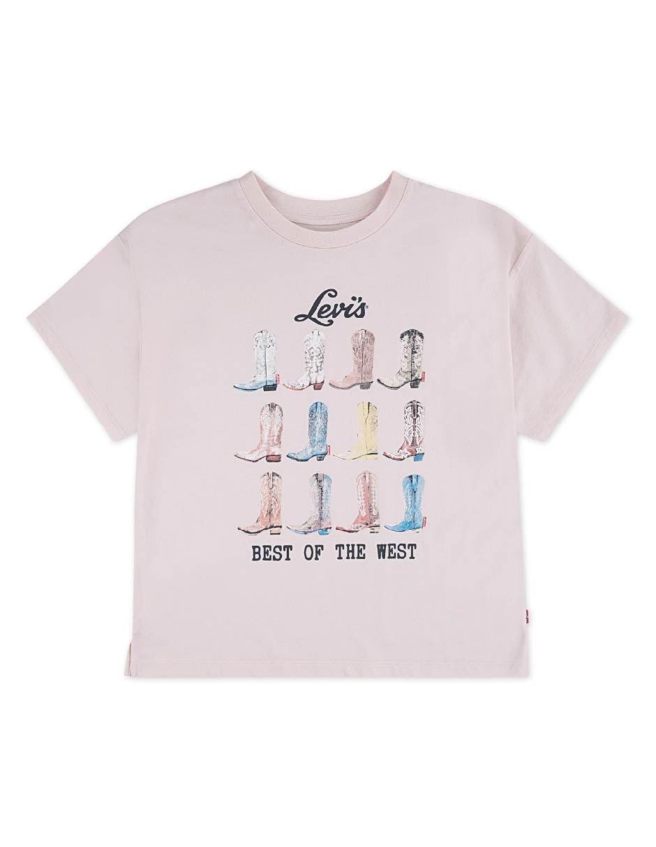 Playera levi's junio moda niñas manga corta para niña