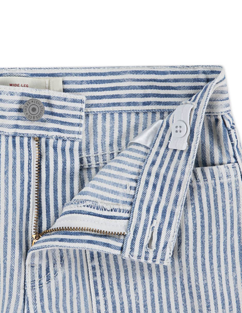 Jeans regular wide leg levi's junio moda niñas lavado claro para niña