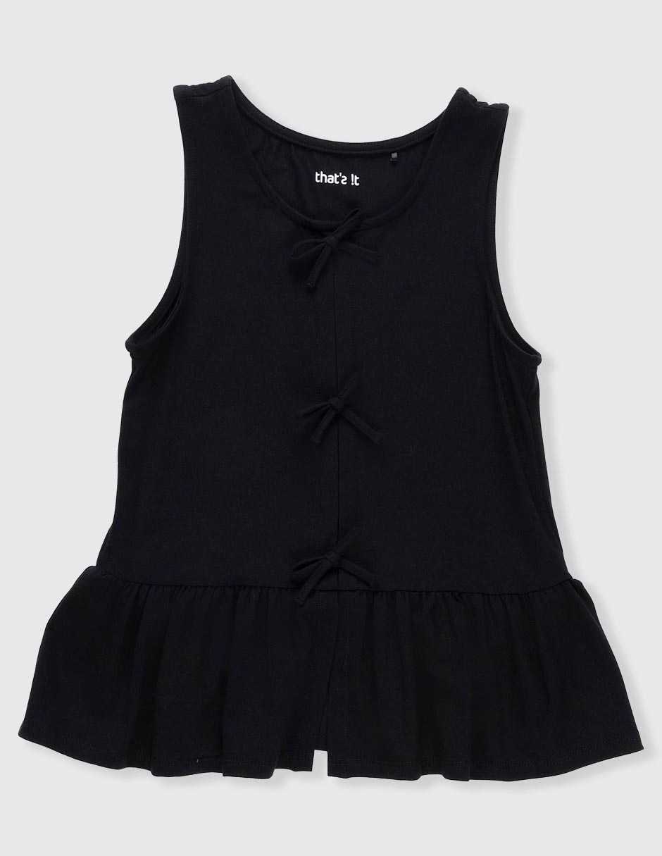 Playera con moño para niña