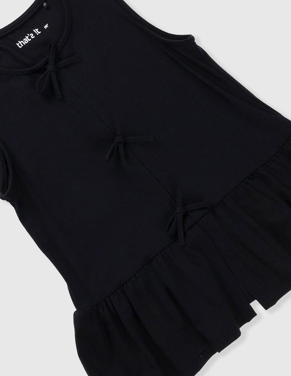 Playera con moño para niña