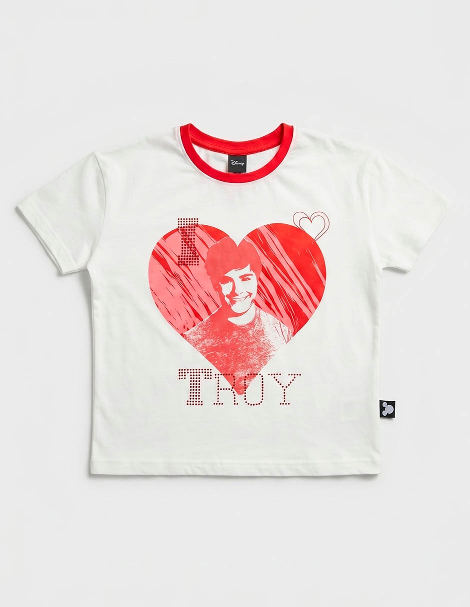 Playera disney high school musical manga corta para niña 2