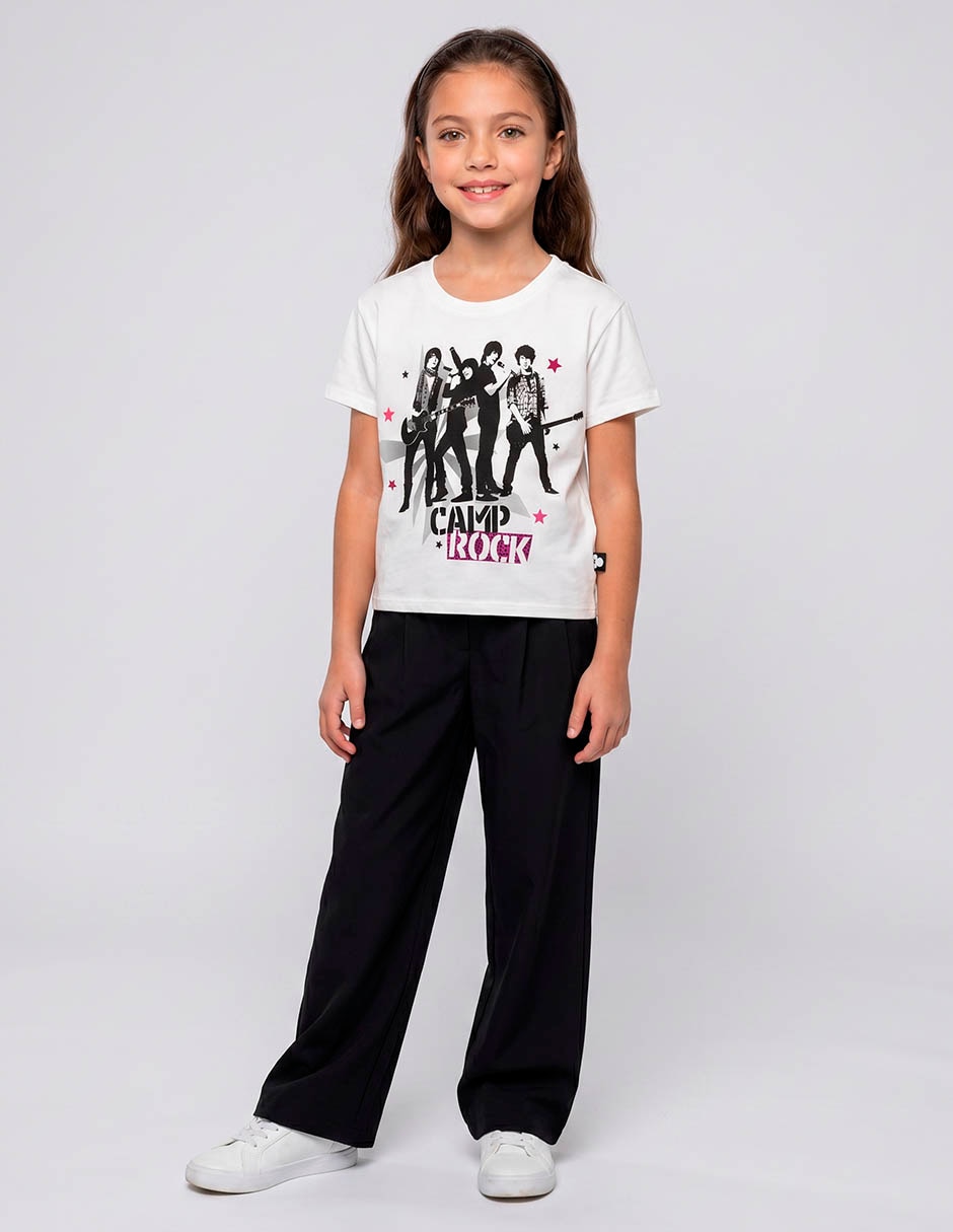 Playera disney camp rock manga corta para niña