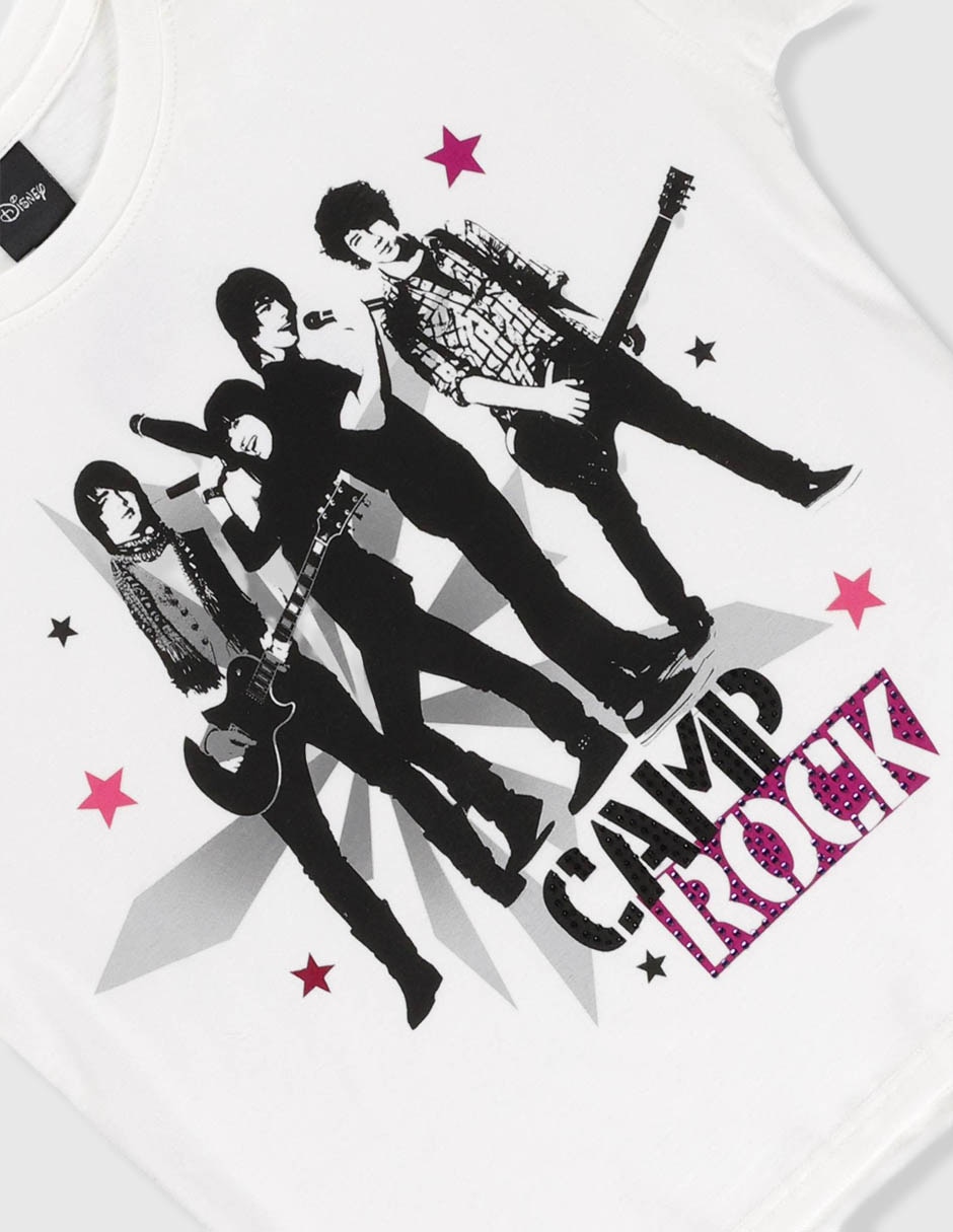 Playera disney camp rock manga corta para niña 4
