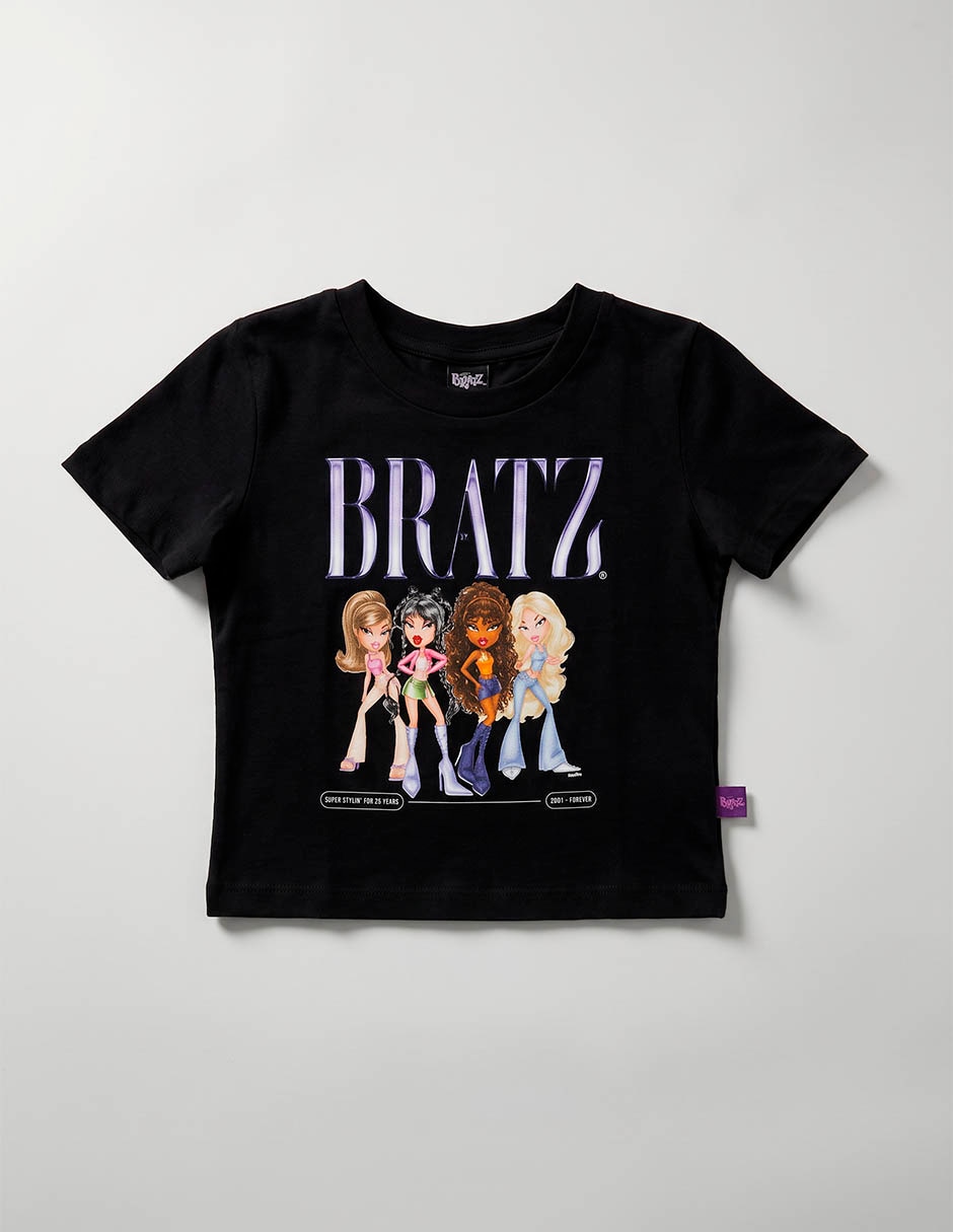 Playera bratz manga corta para niña