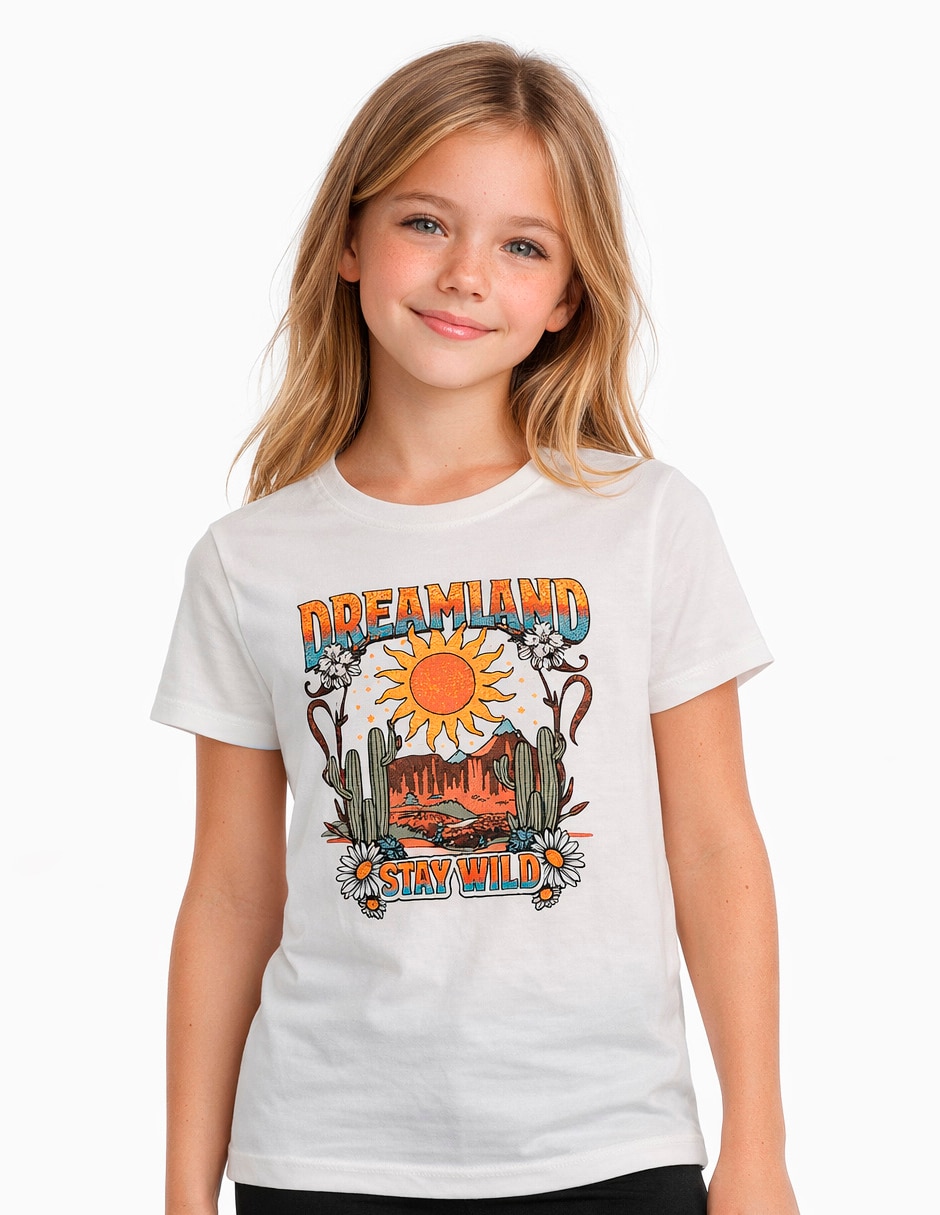 Playera playera manga corta para niña Playera playera manga corta para niña
