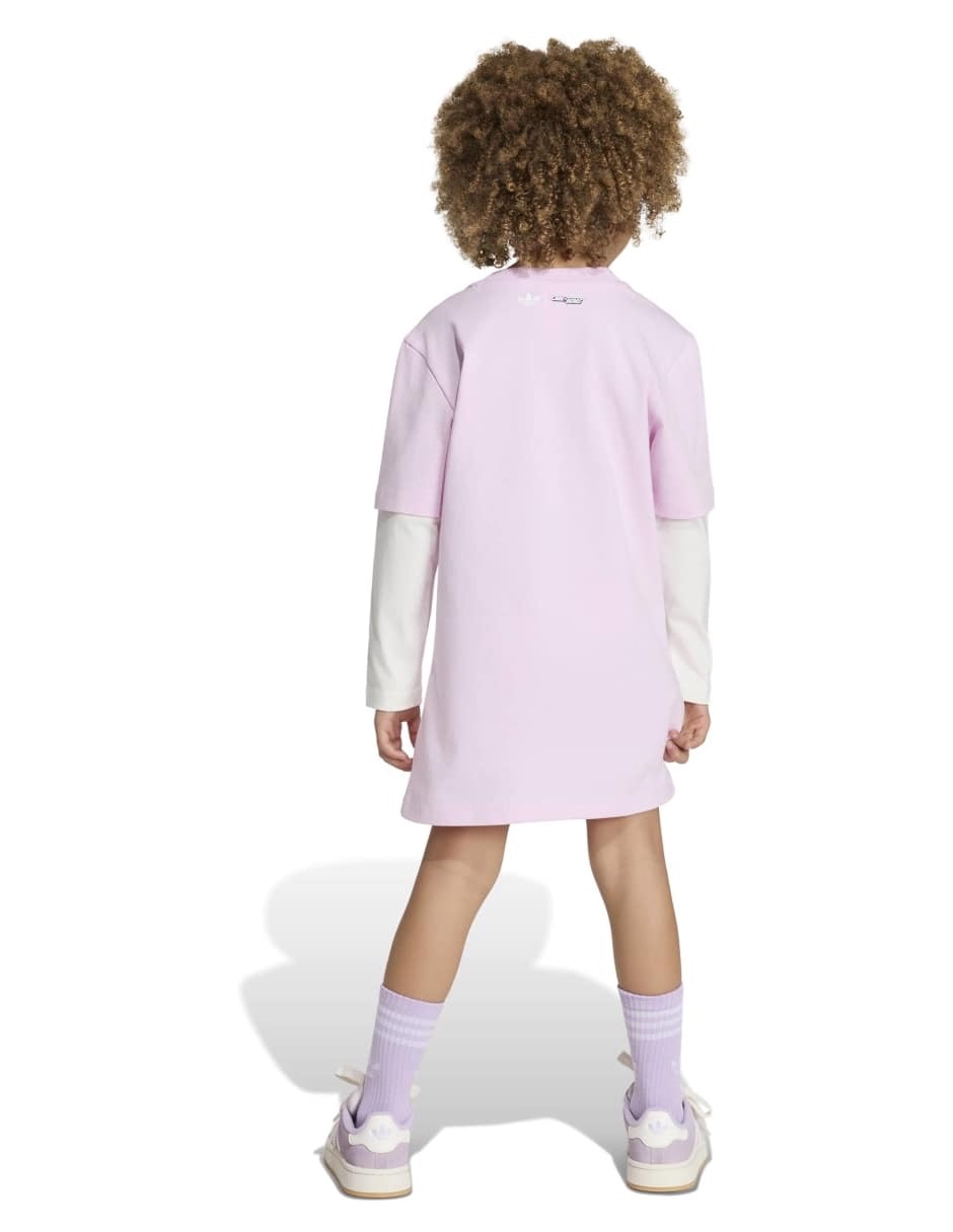 Vestido graphics manga regular para niña 3