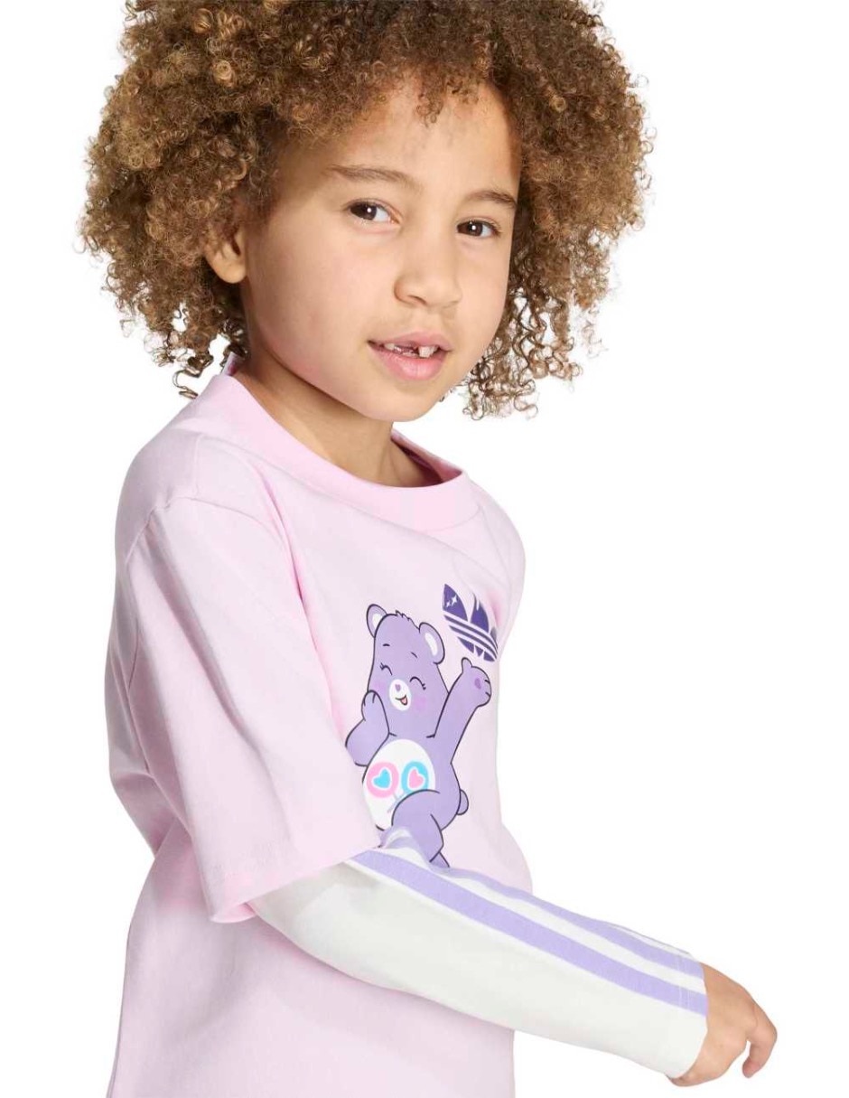 Vestido graphics manga regular para niña 4