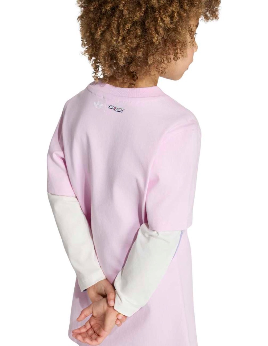 Vestido graphics manga regular para niña 5