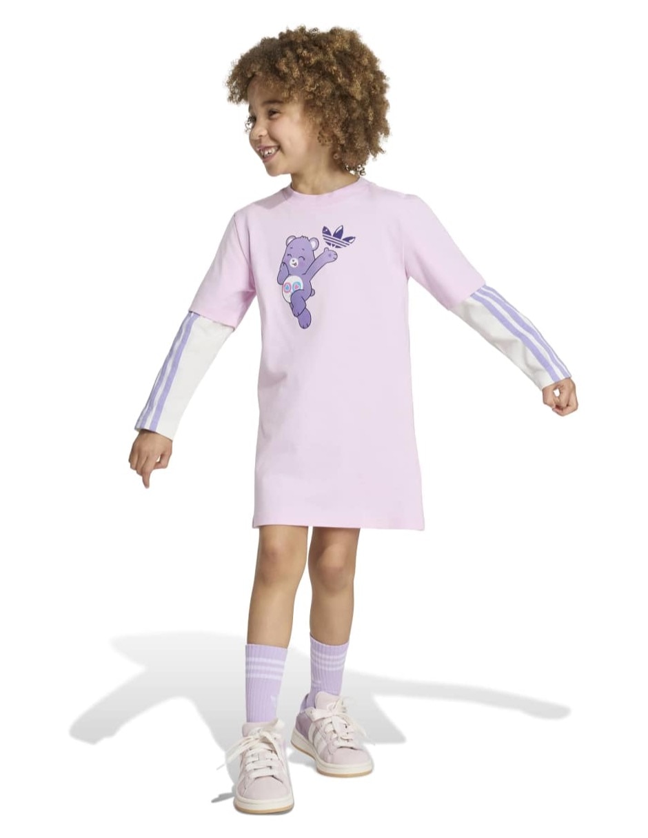 Vestido graphics manga regular para niña 6