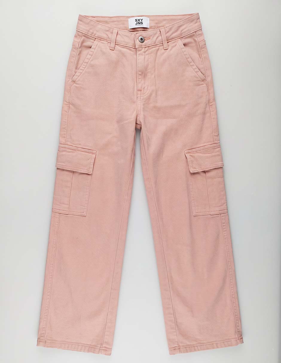 Jeans cargo wide leg SXYKJG013 para niña 2
