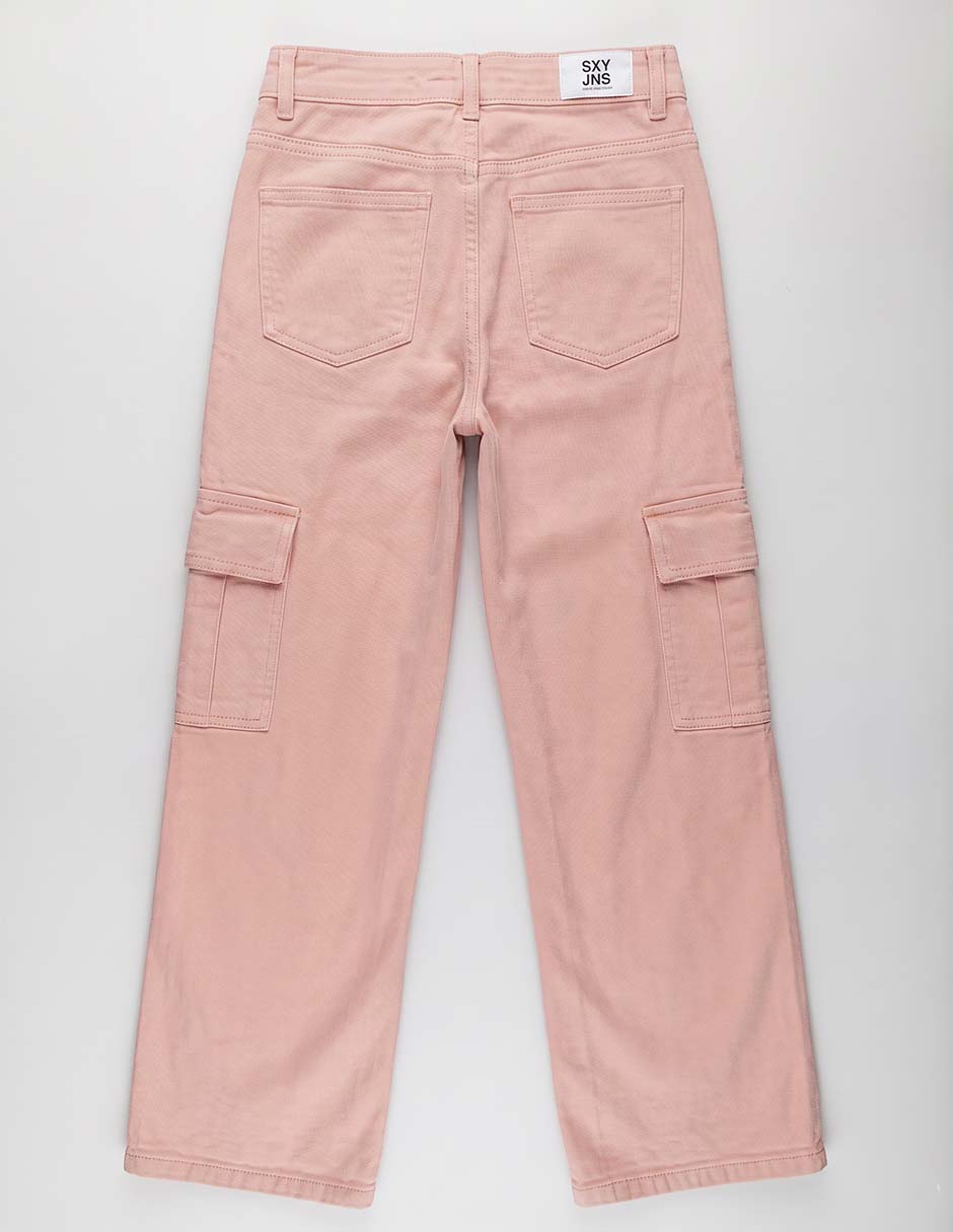 Jeans cargo wide leg SXYKJG013 para niña 3