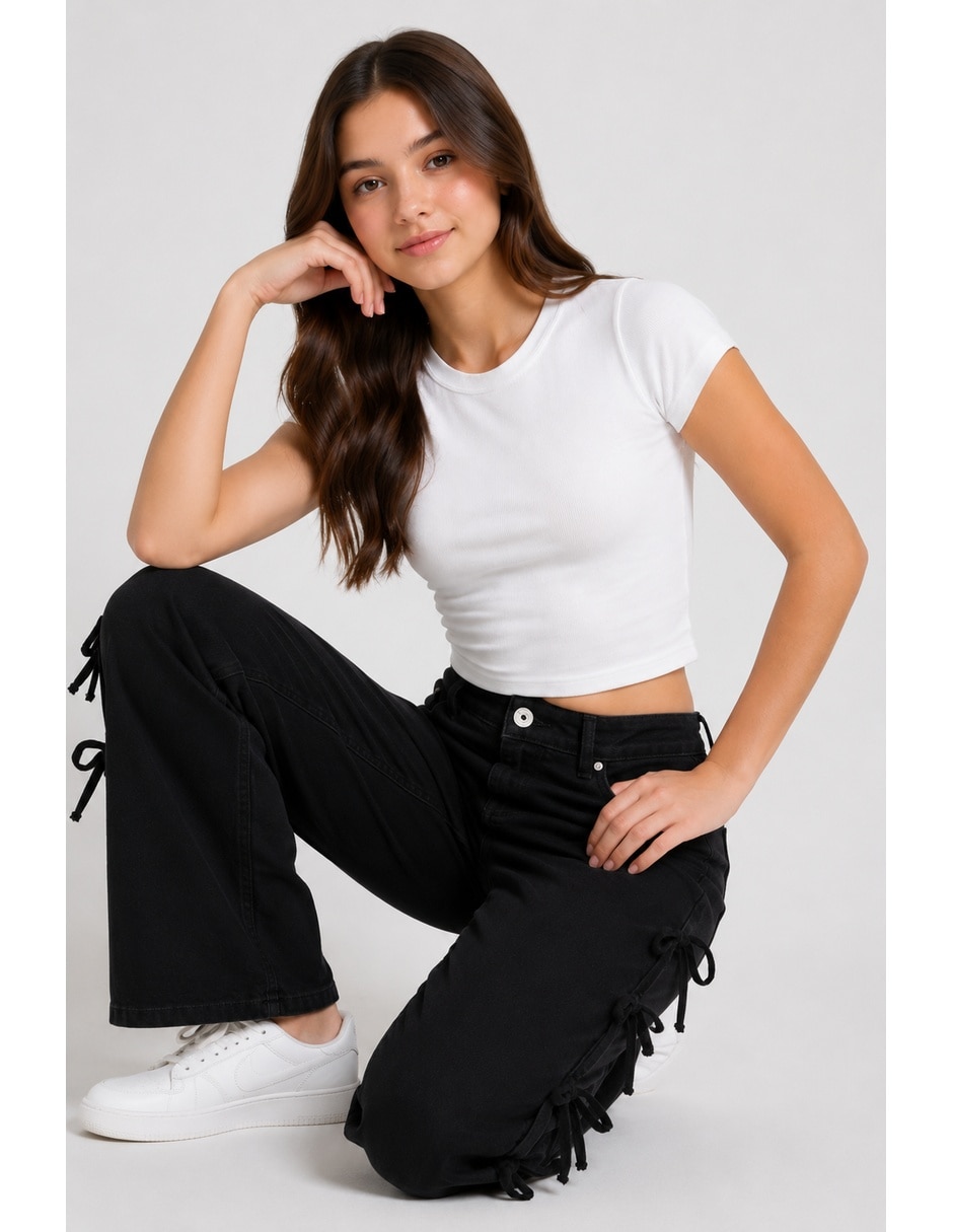 Jeans wide leg para niña 3