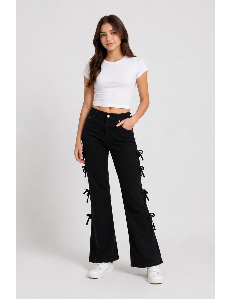 Jeans wide leg para niña 4