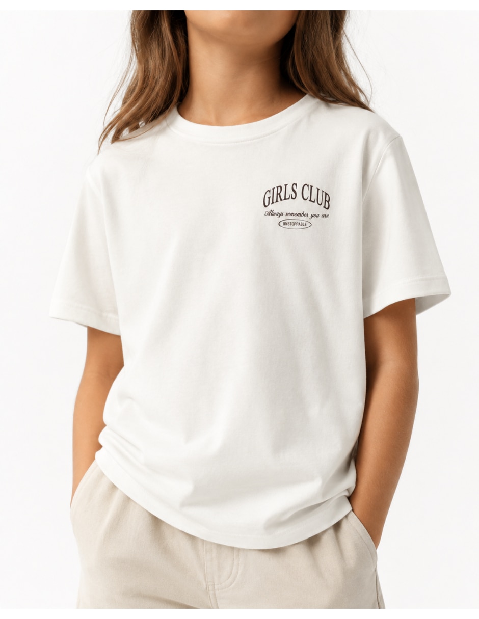 Playera manga corta para niña