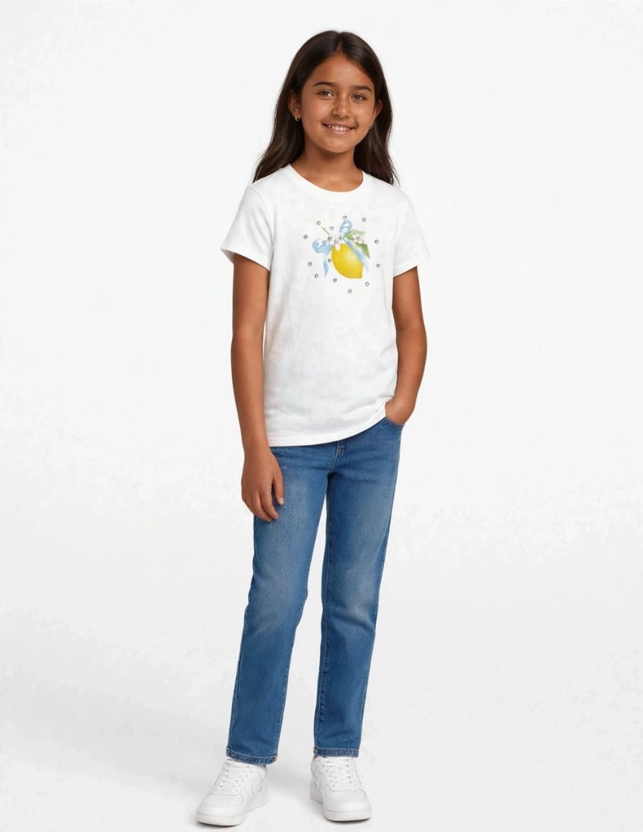 Playera playera manga corta para niña Playera playera manga corta para niña