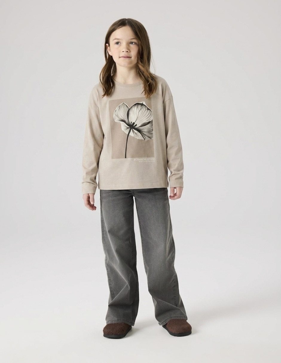 Playera manga larga para niña Playera manga larga para niña