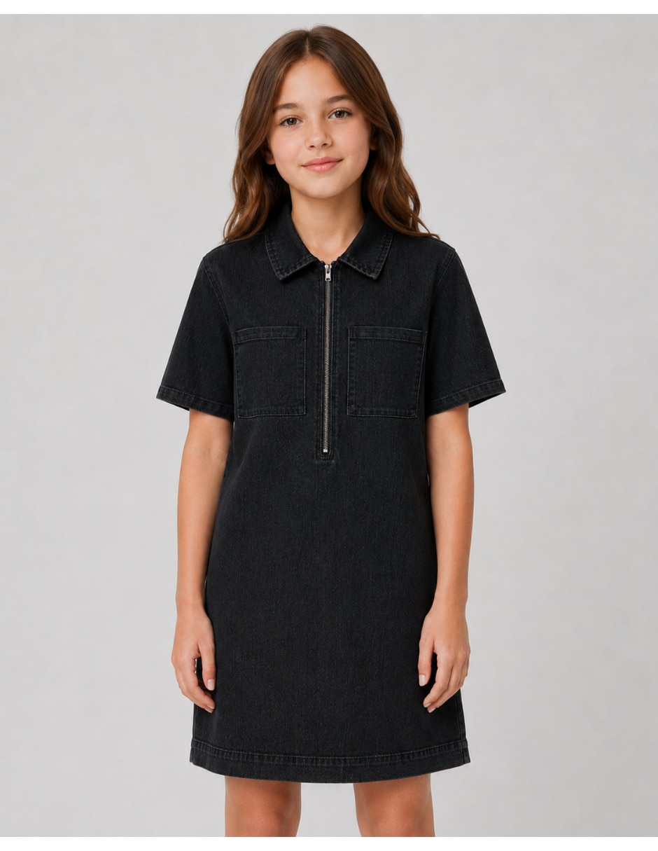 Vestido manga corta para niña