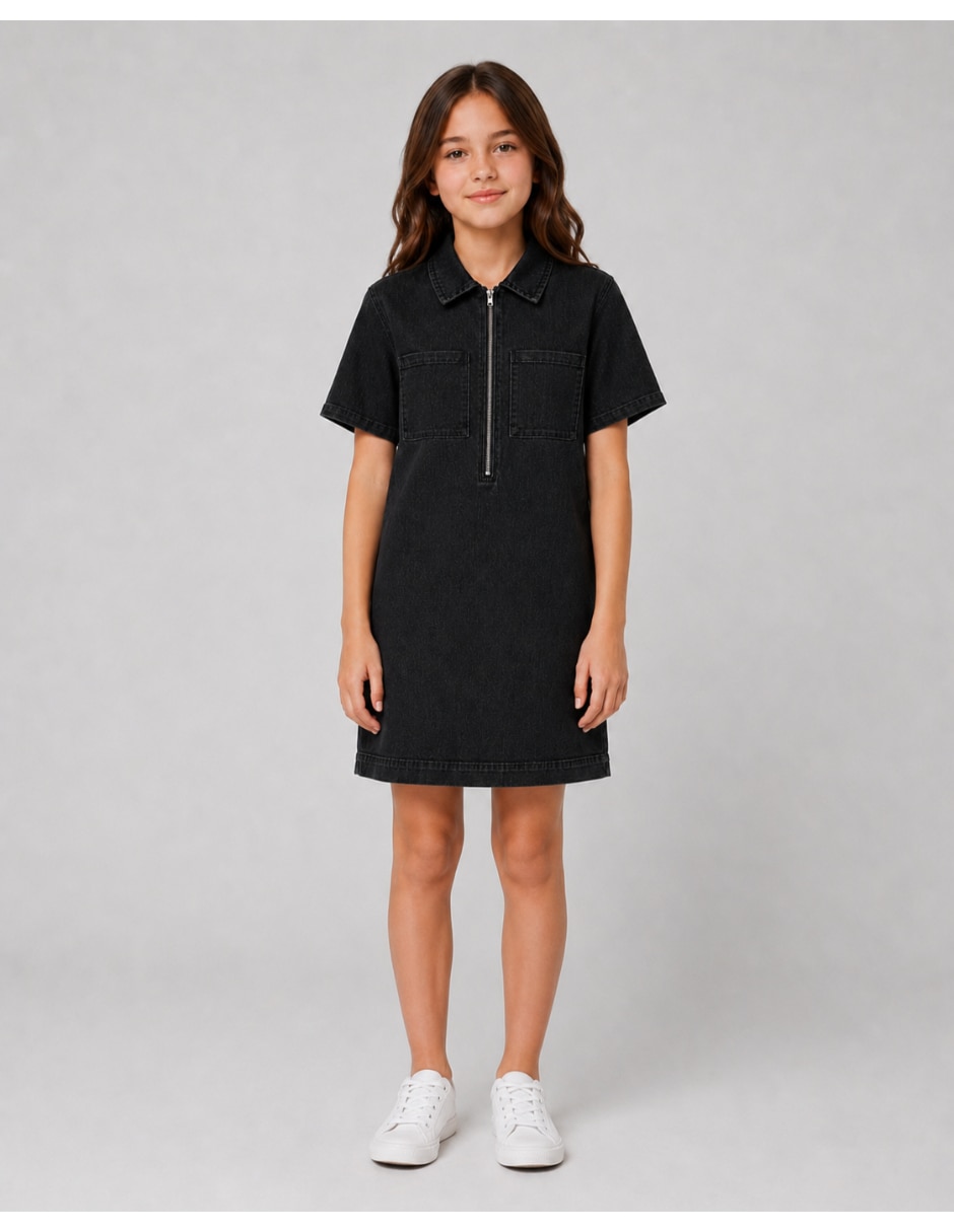 Vestido manga corta para niña 4