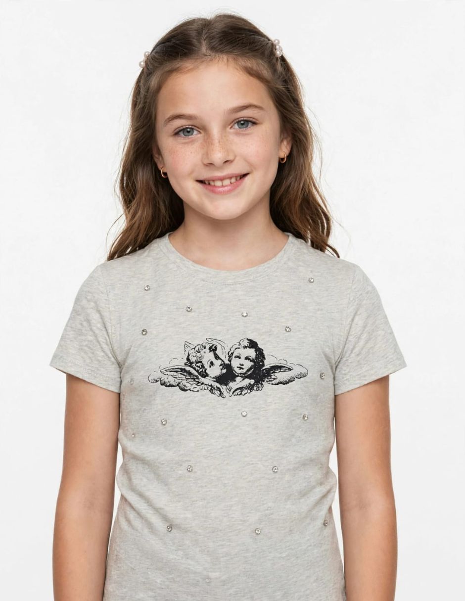 Playera playera manga corta para niña Playera playera manga corta para niña