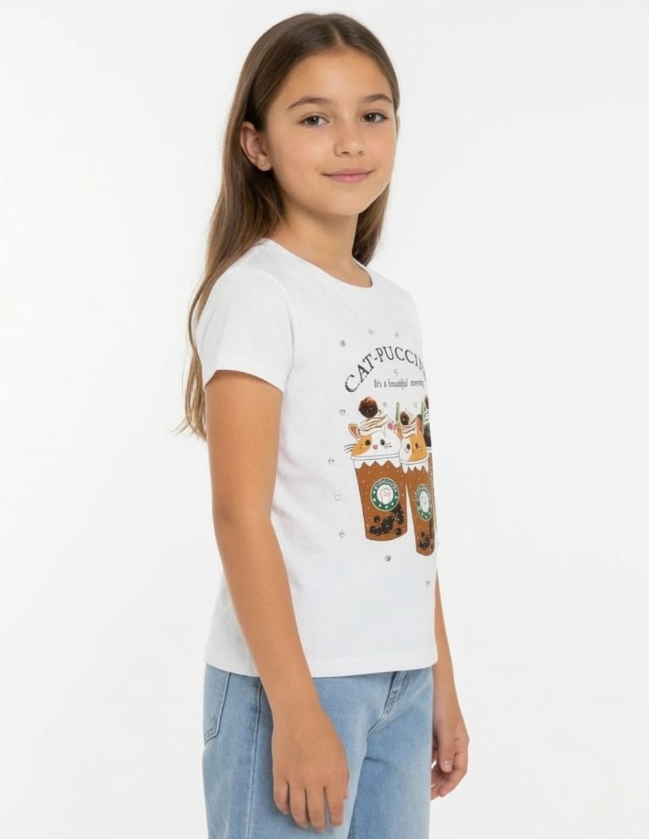 Playera playera manga corta para niña 4