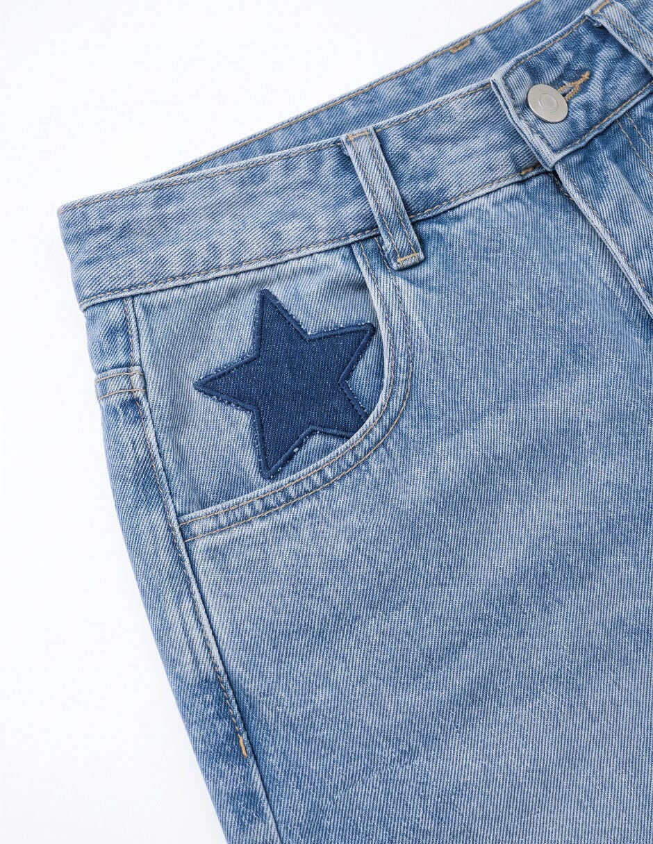 Jeans straight deslavado para niña 3