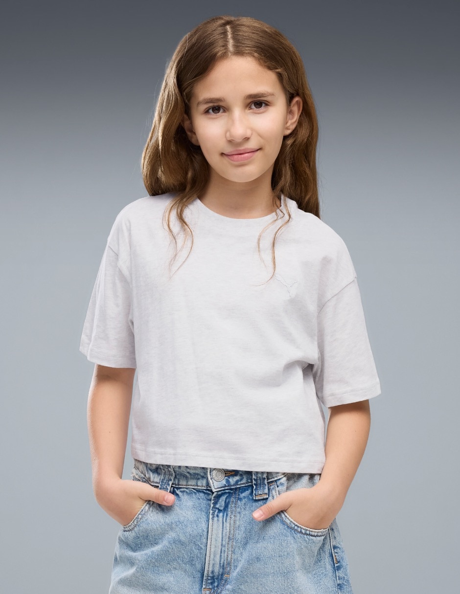 Playera Class Relaxed Short Lenght Graphic Tee G manga corta para niña Playera Class Relaxed Short Lenght Graphic Tee G manga corta para niña